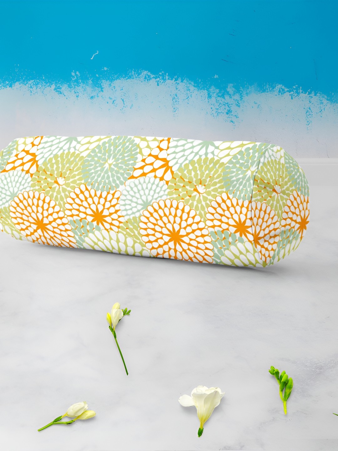 

ArtzFolio White & Grey 2 Pieces Printed Eco-Friendly Bolster Covers