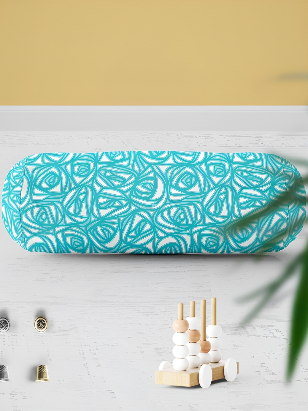 

ArtzFolio 2 Pieces Blue & White Printed Eco-Friendly Bolster Covers