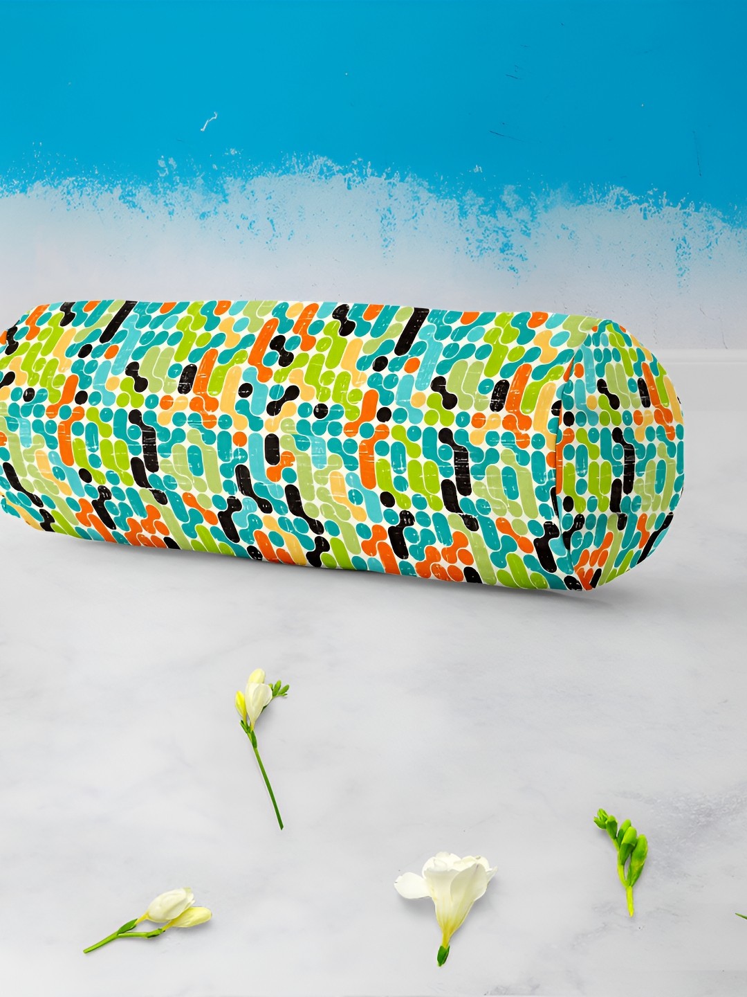 

ArtzFolio Green & Blue 2 Pieces Printed Eco-Friendly Bolster Covers