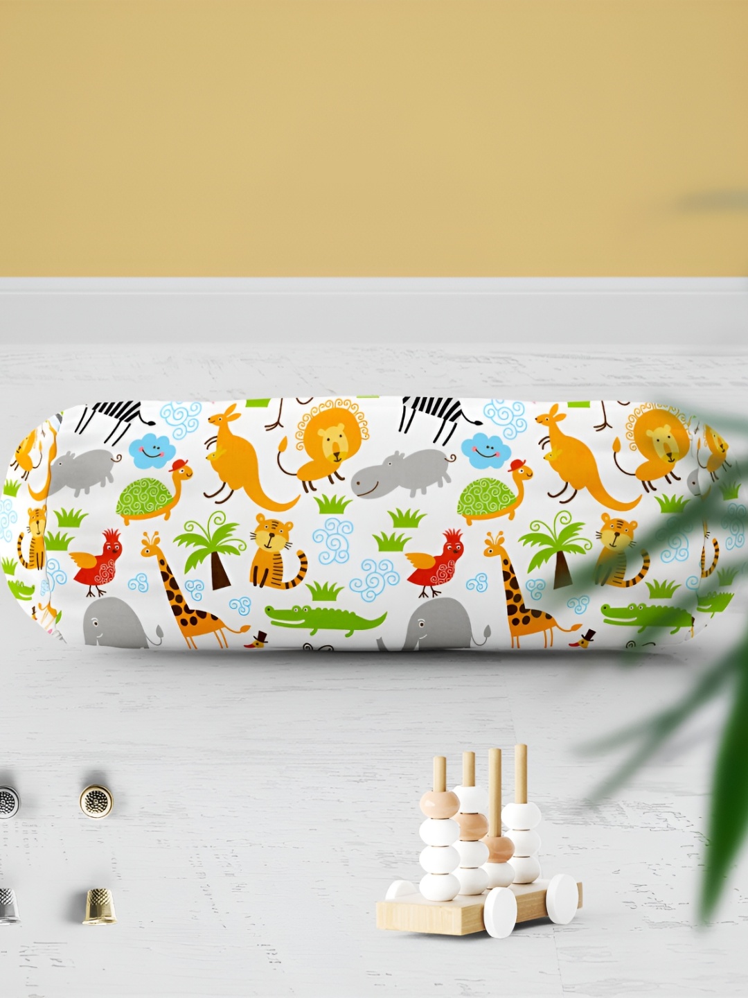 

ArtzFolio White & Brown 2 Pieces Printed Eco-Friendly Bolster Covers