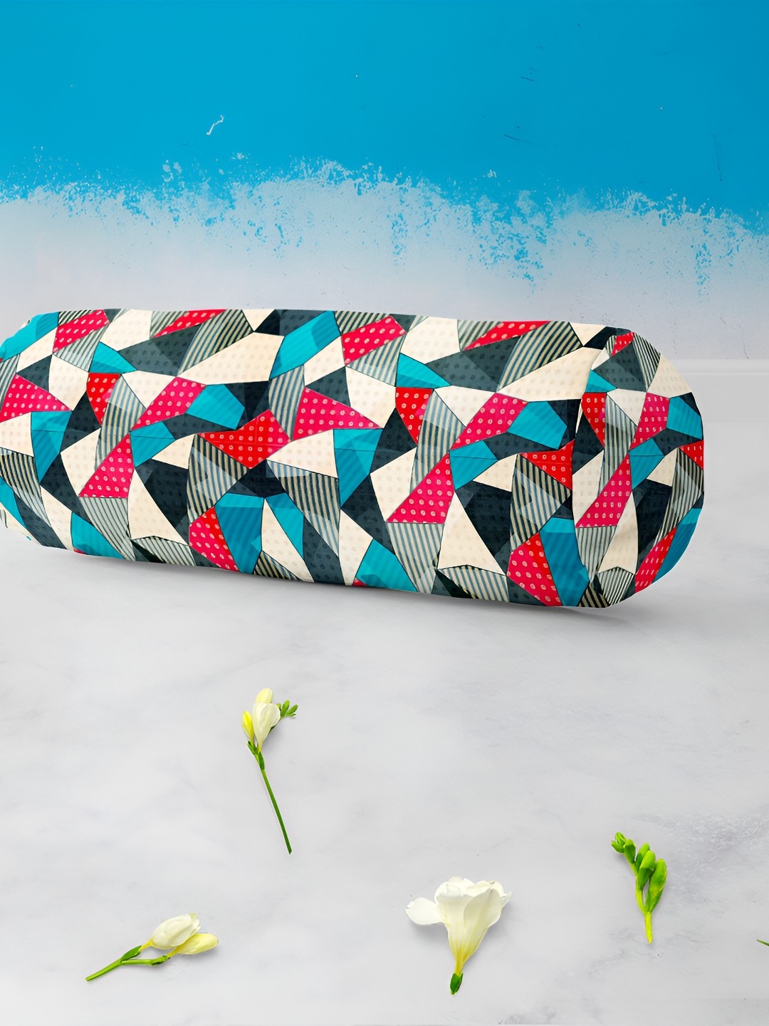 

ArtzFolio Off White & Grey 2 Pieces Printed Bolster Covers