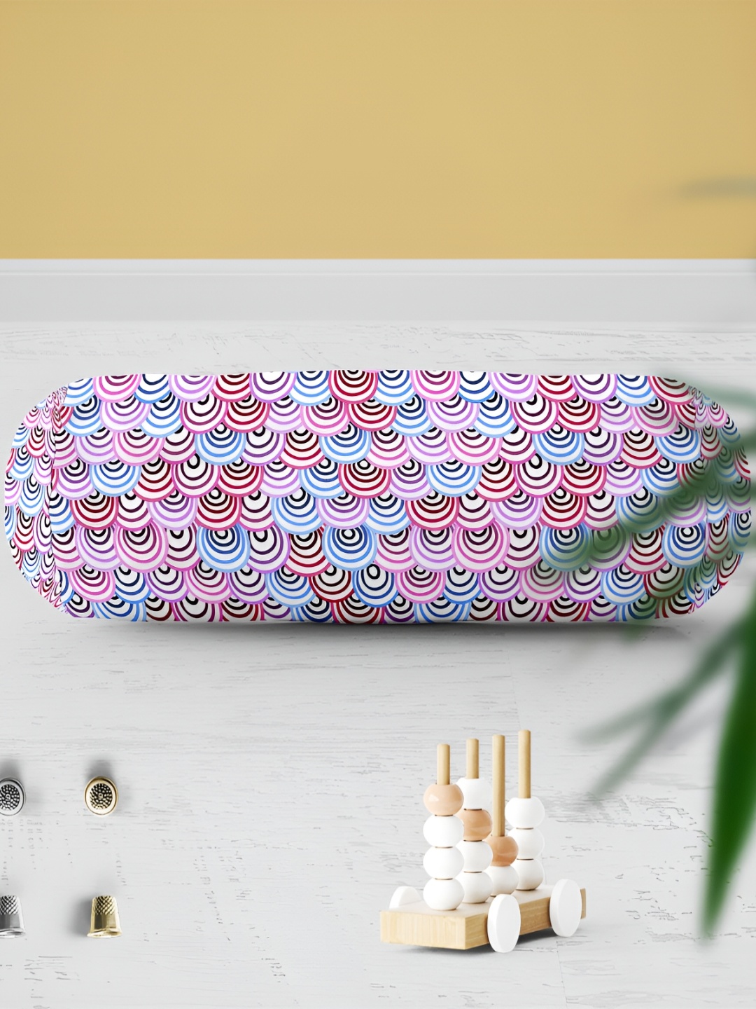 

ArtzFolio White & Pink 2 Pcs Printed Eco-Friendly Bolster Covers