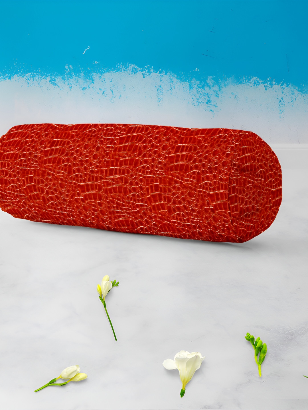

ArtzFolio Rust Colored 2 Pieces Printed Eco-Friendly Bolster Covers