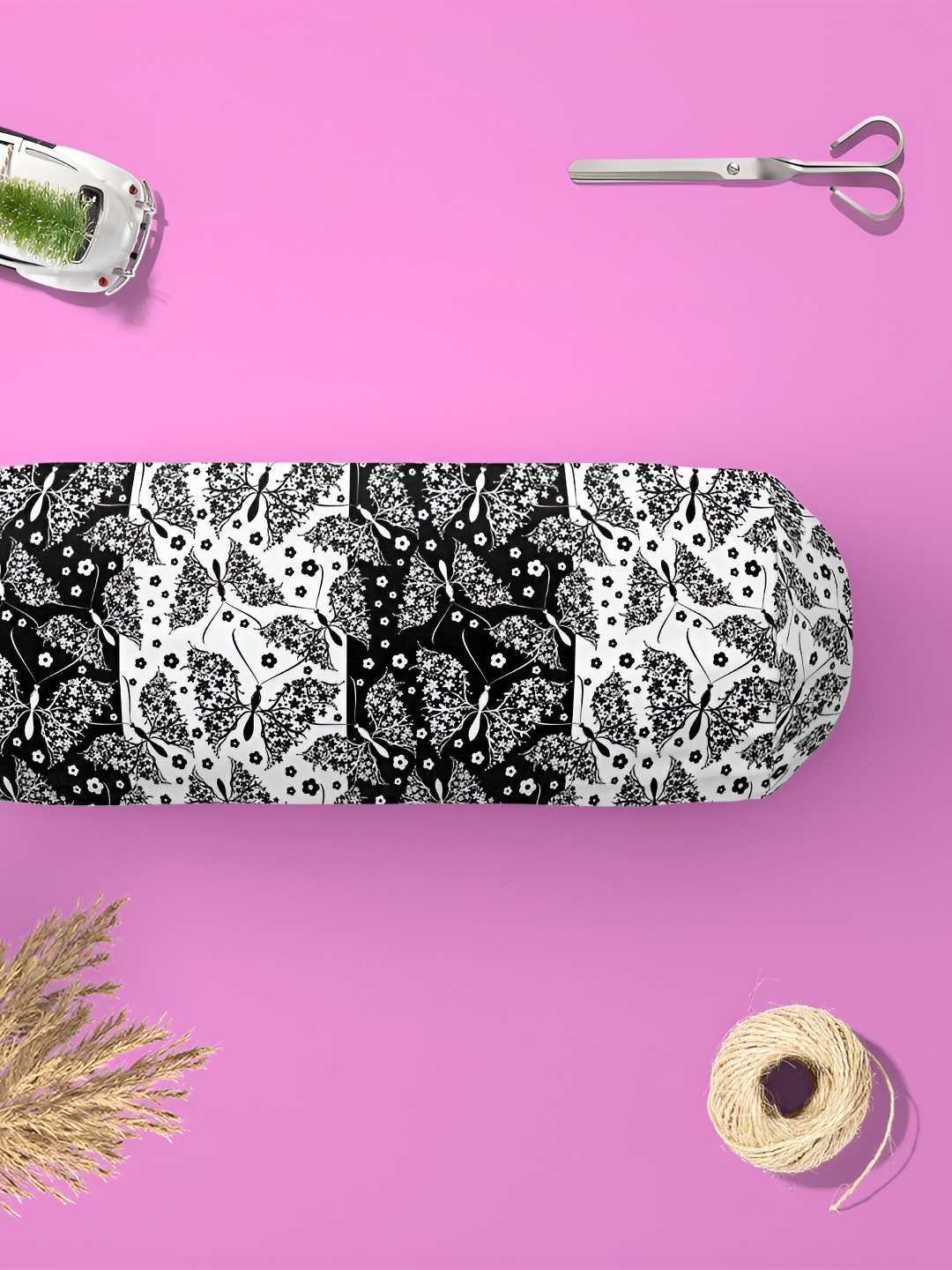 

ArtzFolio Black & White 2 Pieces Printed Eco-Friendly Bolster Covers
