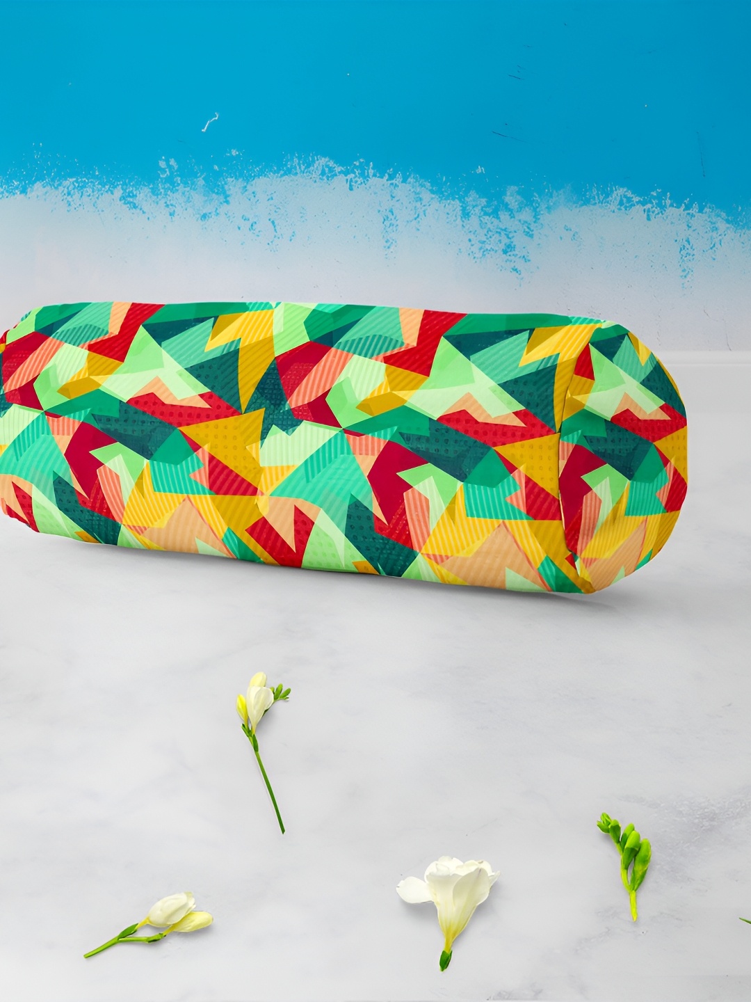 

ArtzFolio Green & Red 2 Pieces Printed Eco-Friendly Bolster Covers