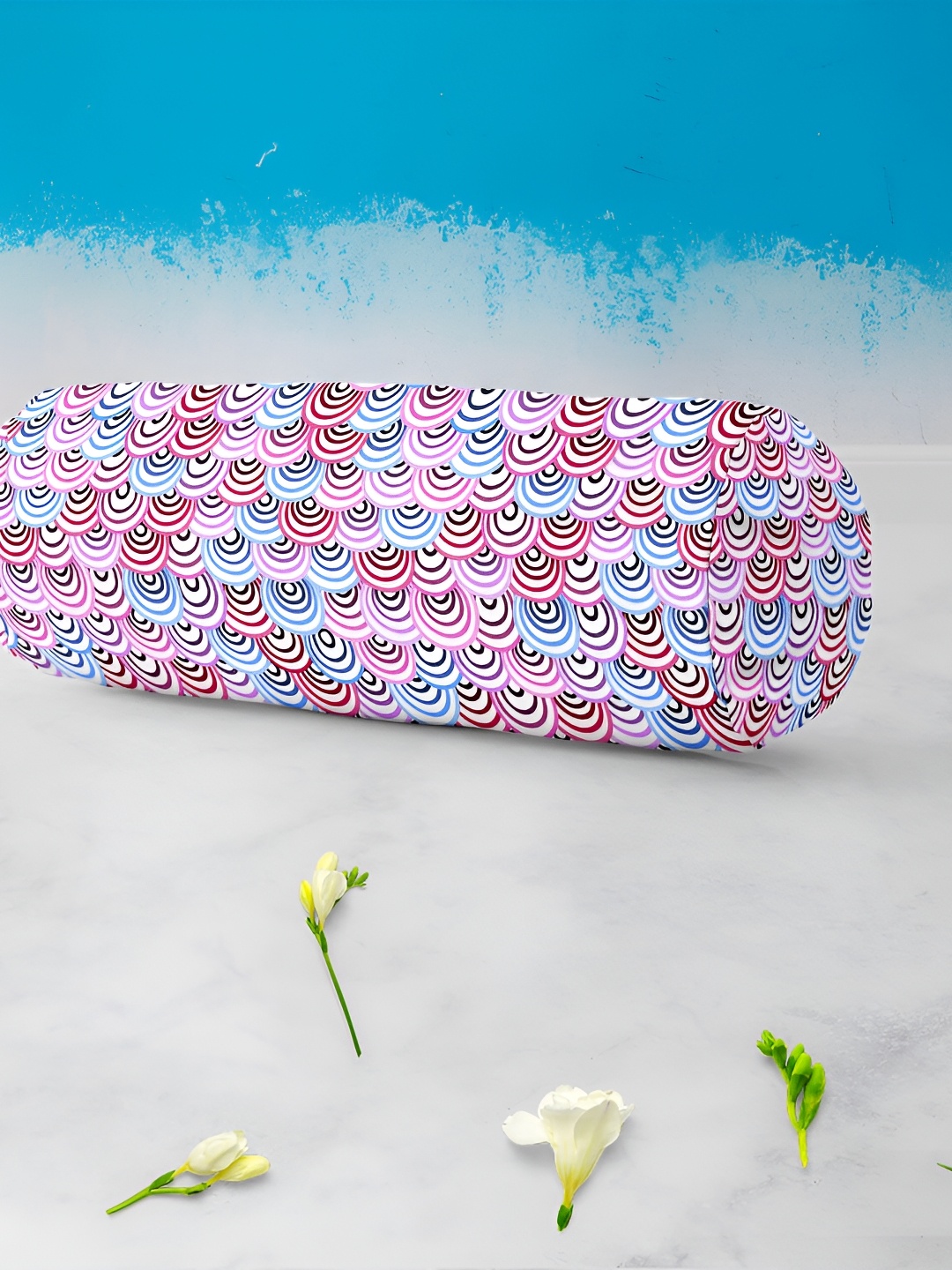 

ArtzFolio White & Pink 2-Pcs Printed Eco-Friendly Bolster Covers