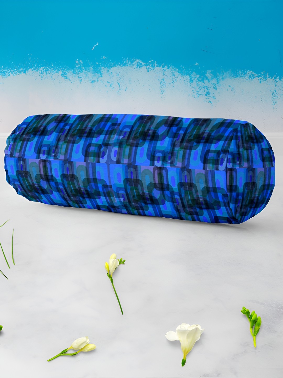 

ArtzFolio Blue & Black 2 Pieces Printed Eco-Friendly Bolster Covers