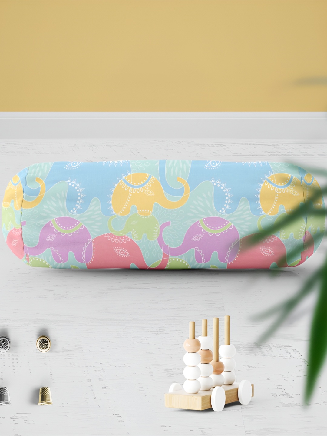 

ArtzFolio Blue & Pink 2 Pieces Printed Eco-Friendly Bolster Covers