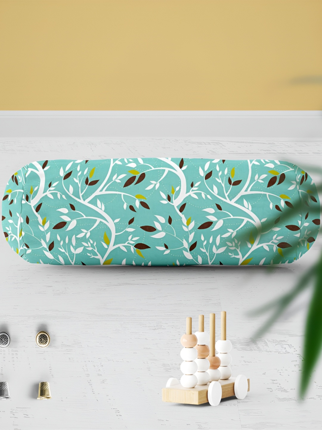 

ArtzFolio Blue & White 2 Pieces Printed Eco-Friendly Bolster Covers