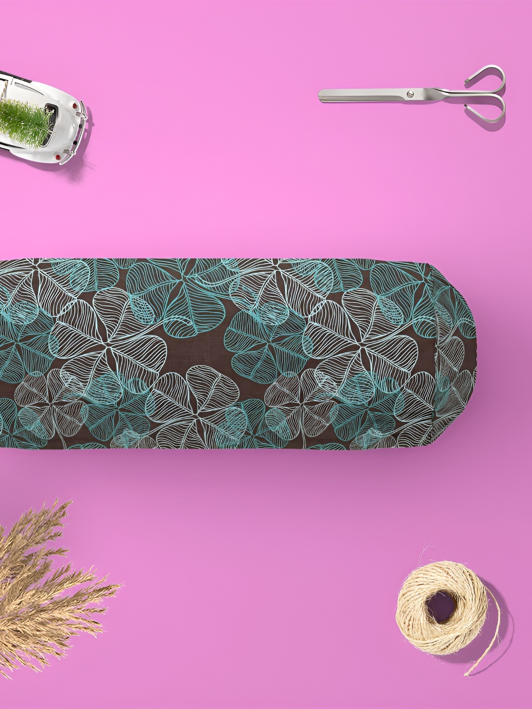 

ArtzFolio Brown & Blue 2 Pieces Printed Eco-Friendly Bolster Covers