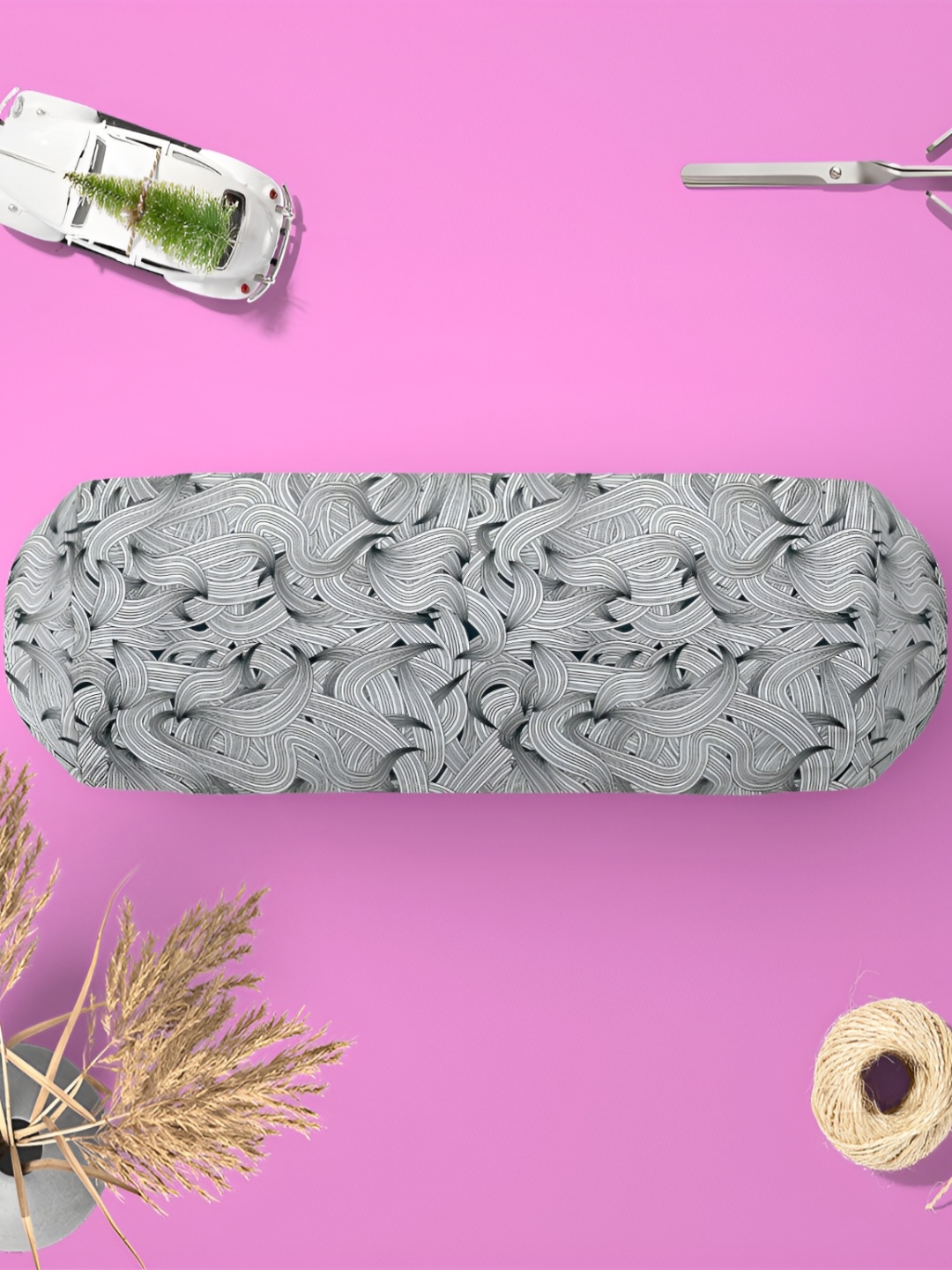 

ArtzFolio White & Black 2 Pieces Printed Velvet Eco-Friendly Bolster Covers