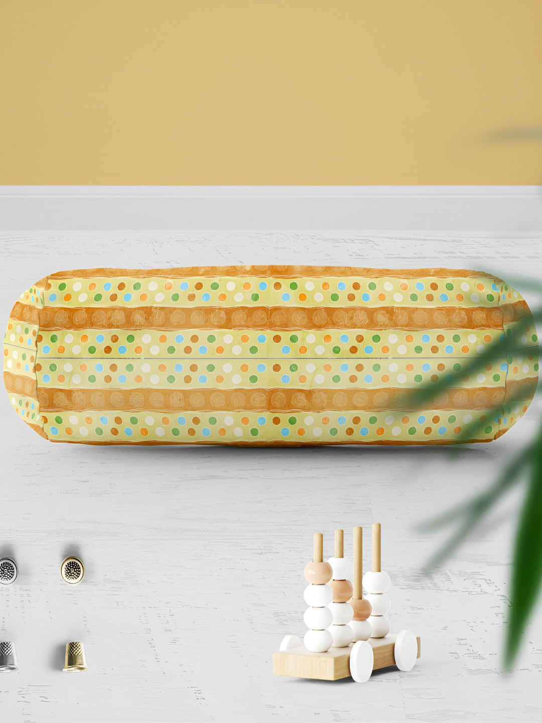 

ArtzFolio 2 Pieces Beige & Brown Printed Velvet Eco-Friendly Bolster Covers
