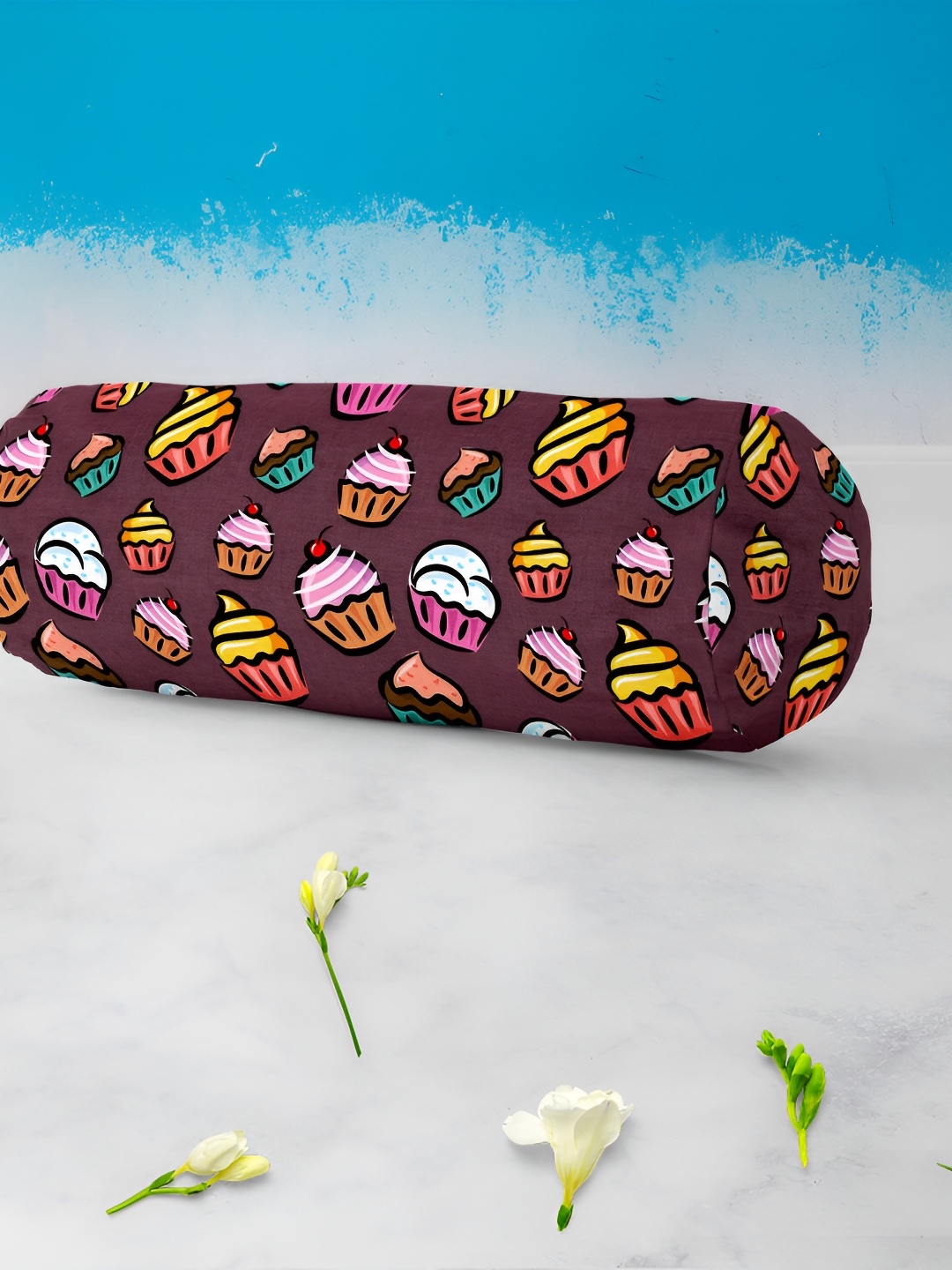 

ArtzFolio Mauve & Pink 2 Pieces Printed Eco-Friendly Bolster Covers
