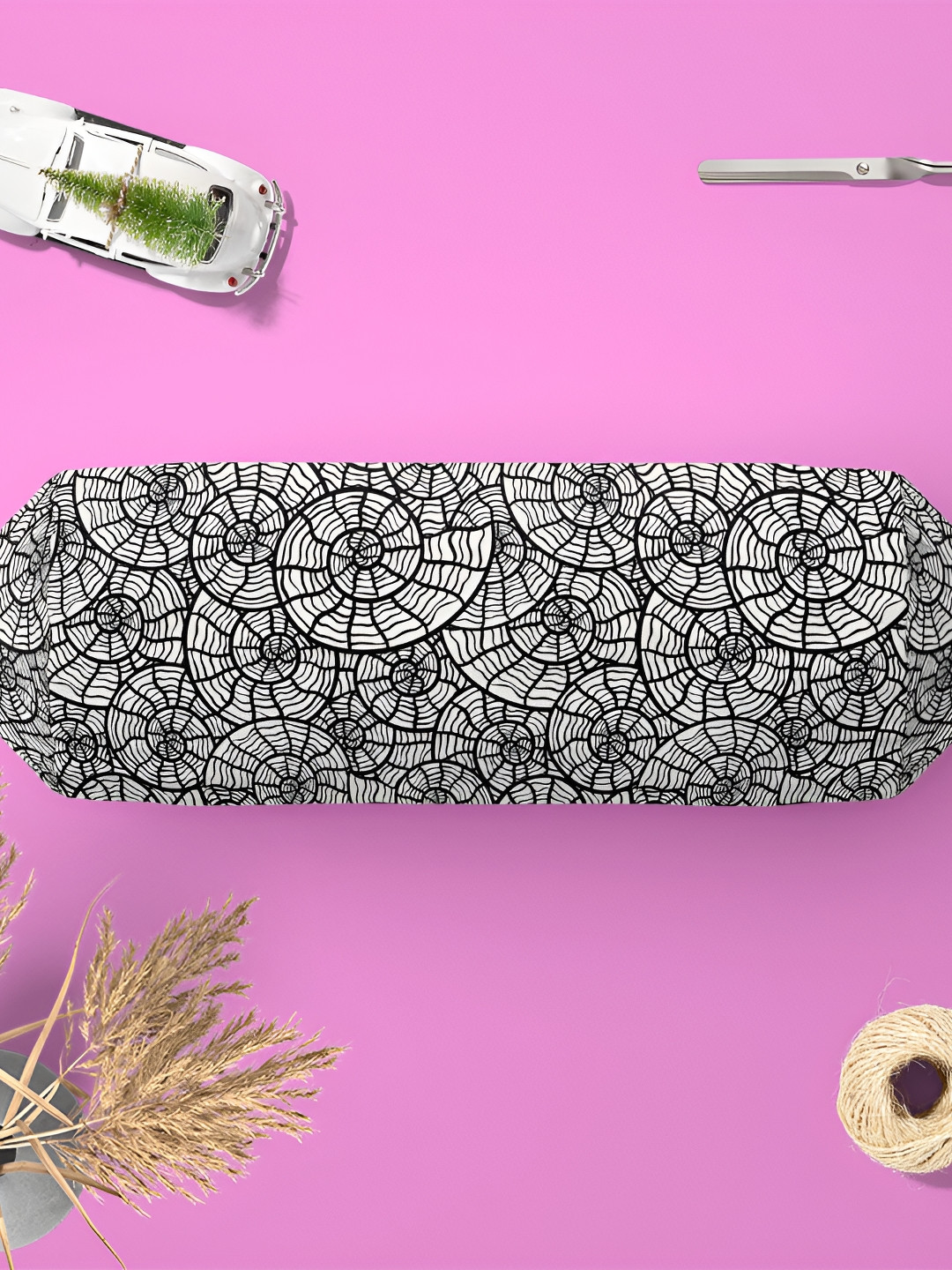 

ArtzFolio White & Black 2 Pieces Printed Bolster Covers
