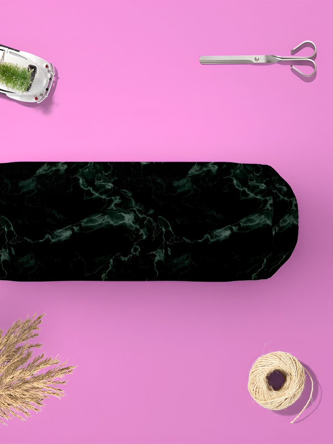 

ArtzFolio Black & Green 2 Pieces Cotton Eco-Friendly Bolster Covers