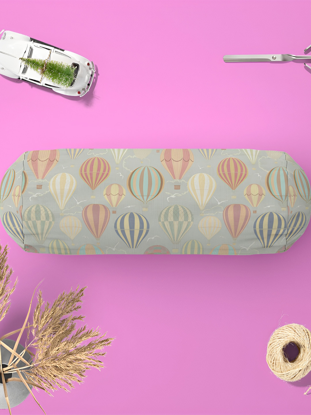 

ArtzFolio Grey & Brown 2 Pieces Printed Bolster Covers
