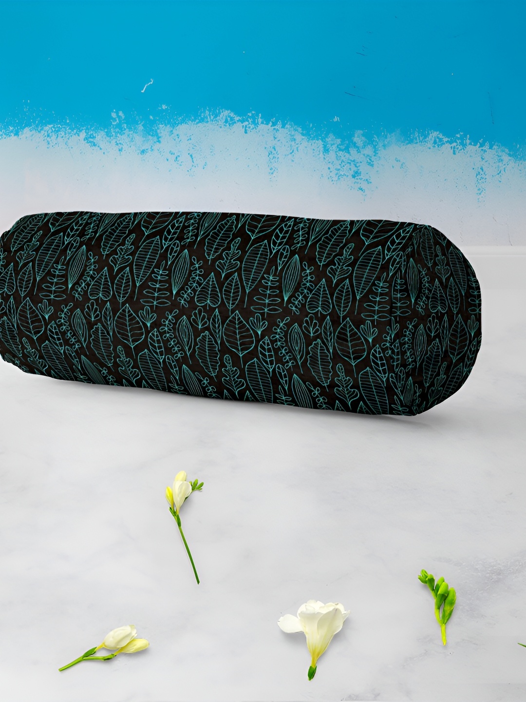 

ArtzFolio Black & Blue 2 Pieces Printed Eco-Friendly Bolster Covers