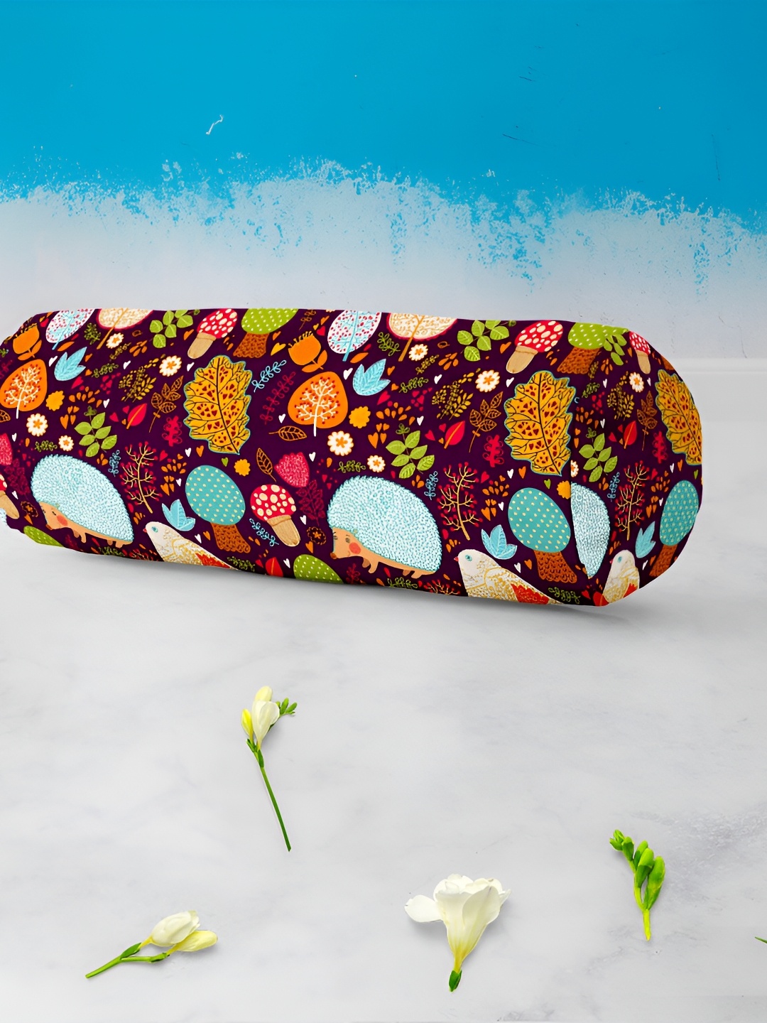 

ArtzFolio Brown & Green 2 Pieces Printed Bolster Covers