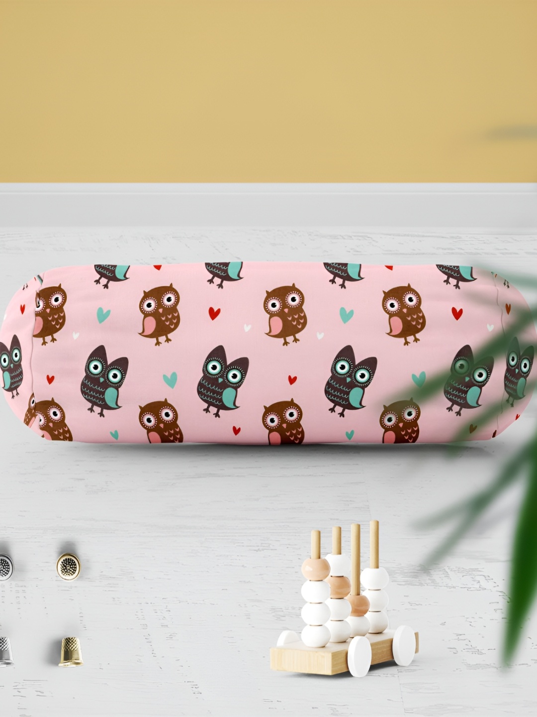 

ArtzFolio Pink & Brown 2 Pieces Printed Eco-Friendly Bolster Covers