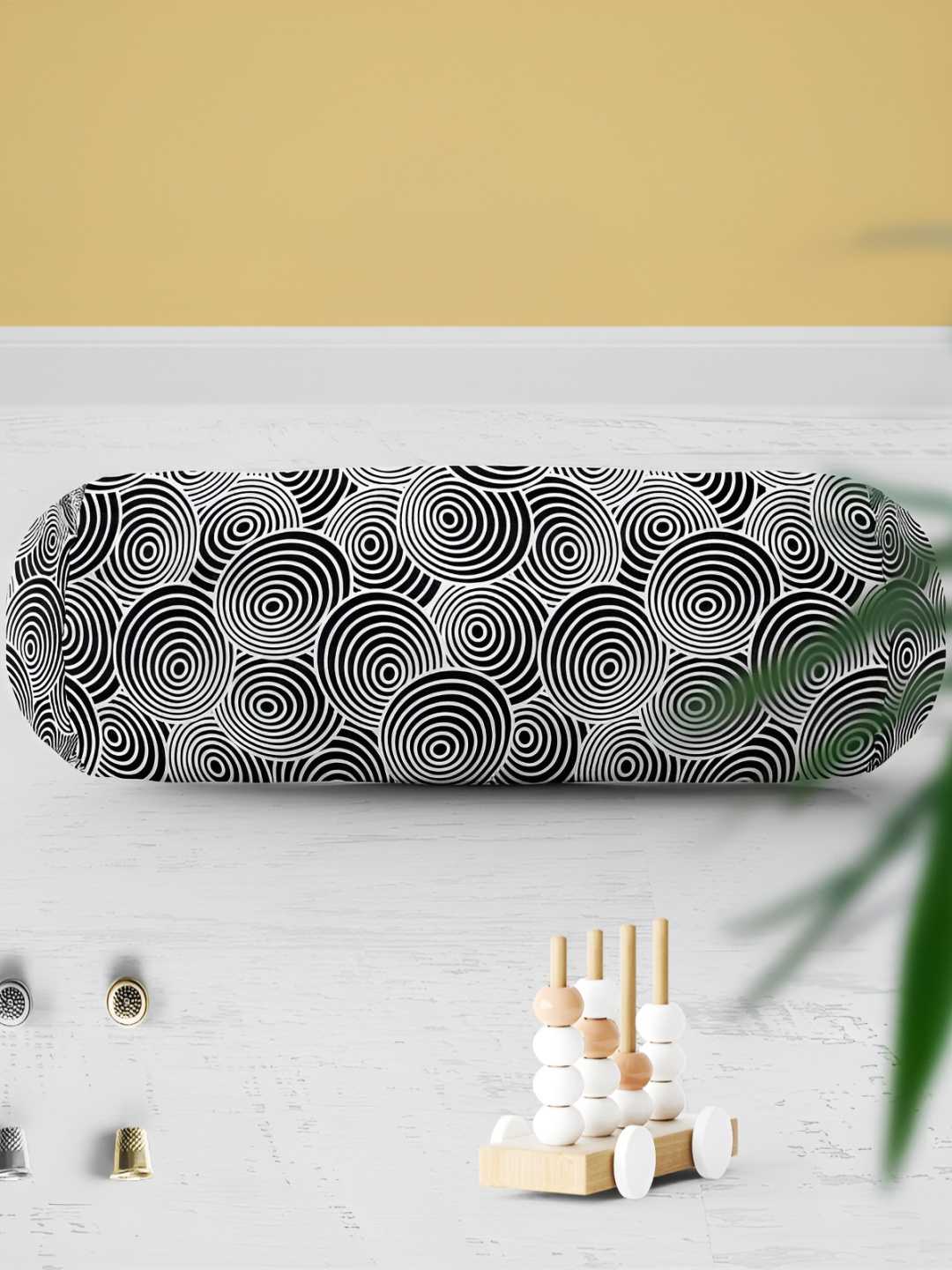

ArtzFolio Black & White 2-Pcs Printed Bolster Covers