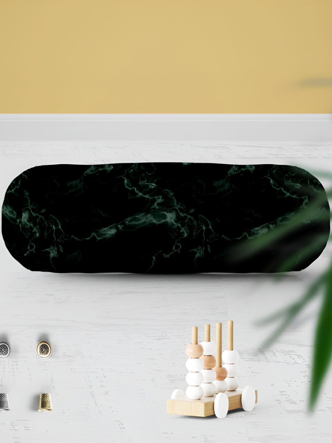 

ArtzFolio Black & Green 2 Pieces Velvet Printed Eco-Friendly Bolster Covers