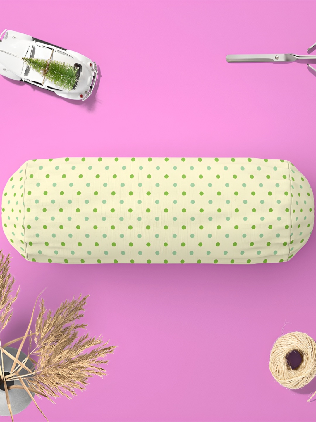 

ArtzFolio Cream & Blue 2 Pieces Printed Bolster Covers
