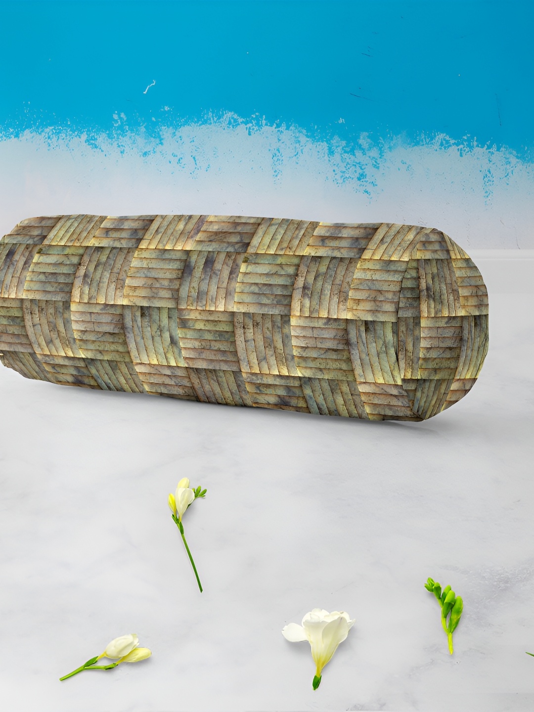 

ArtzFolio 2 Pieces Grey & Brown Geometric Printed Bolster Covers
