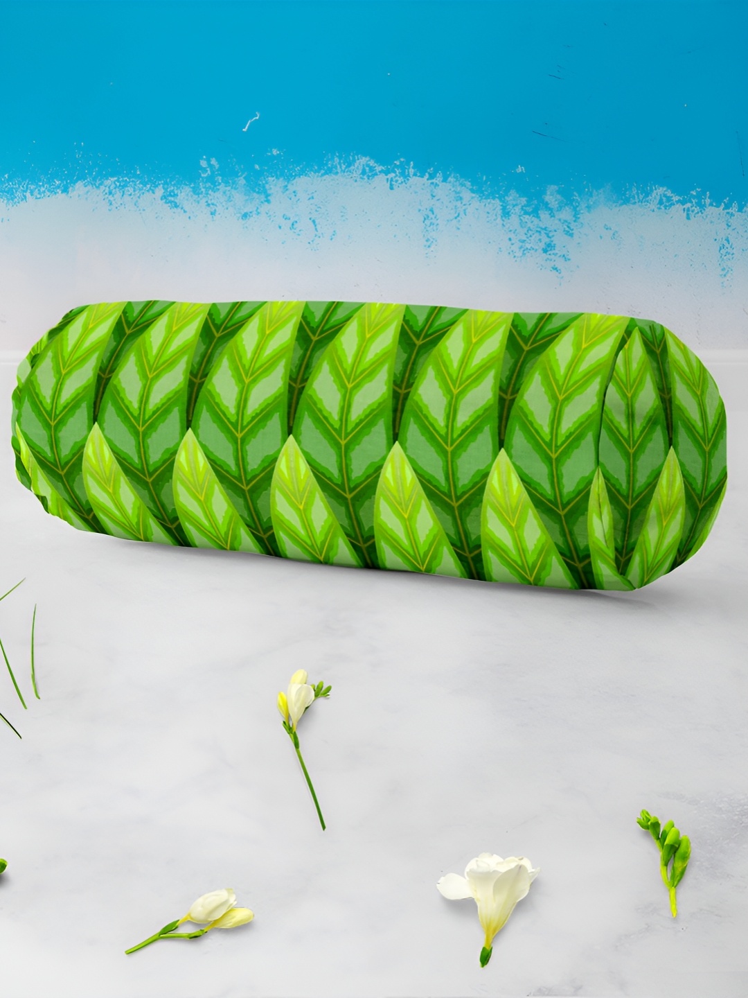 

ArtzFolio Green 2 Pieces Printed Eco-Friendly Bolster Covers