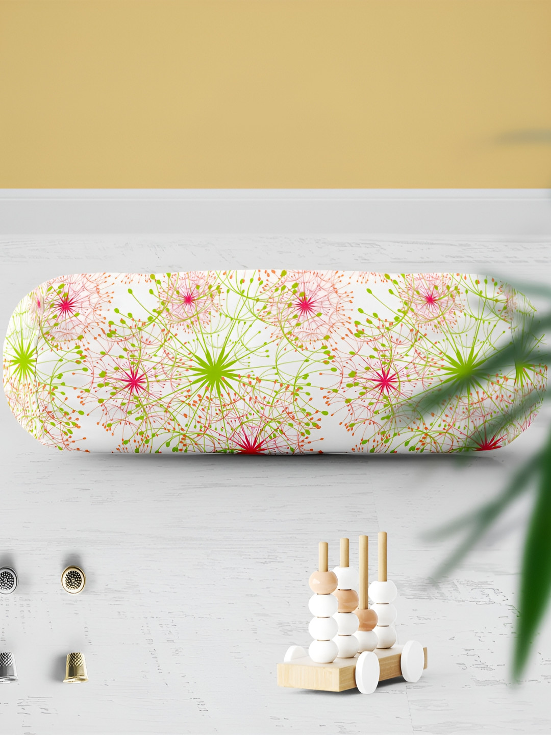 

ArtzFolio White & Pink 2 Pieces Floral Printed Bolster Covers