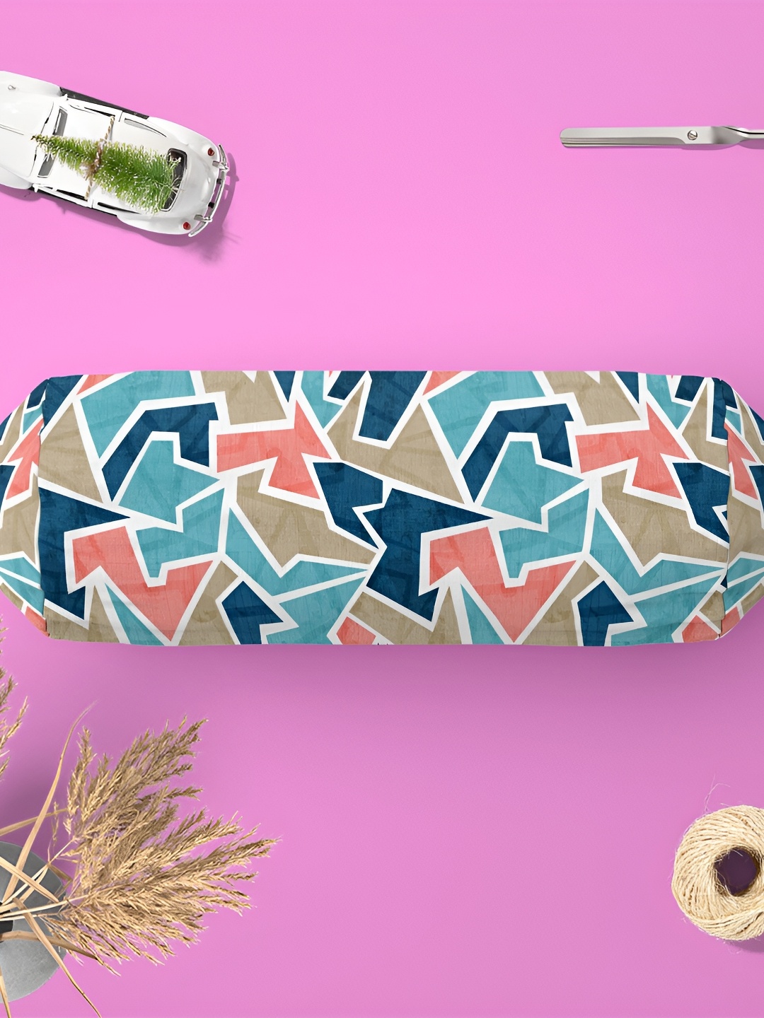 

ArtzFolio Blue 2 Pieces Printed Bolster Covers