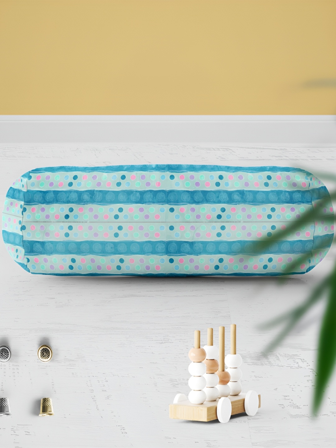 

ArtzFolio Blue & Pink 2 Pieces Geometric Printed Cotton Bolster Covers