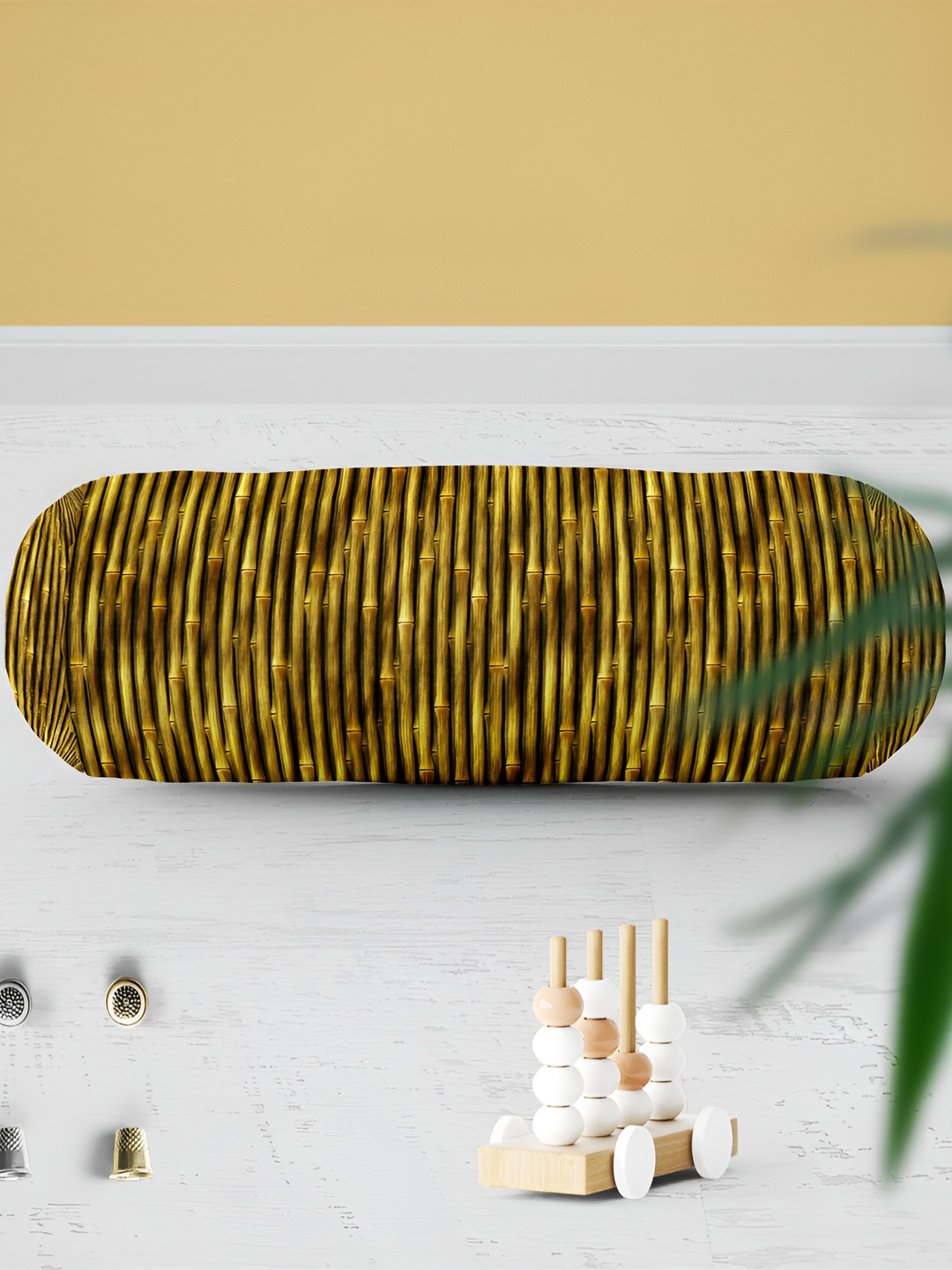 

ArtzFolio 2-Pcs Tan Brown Printed Bolster Covers