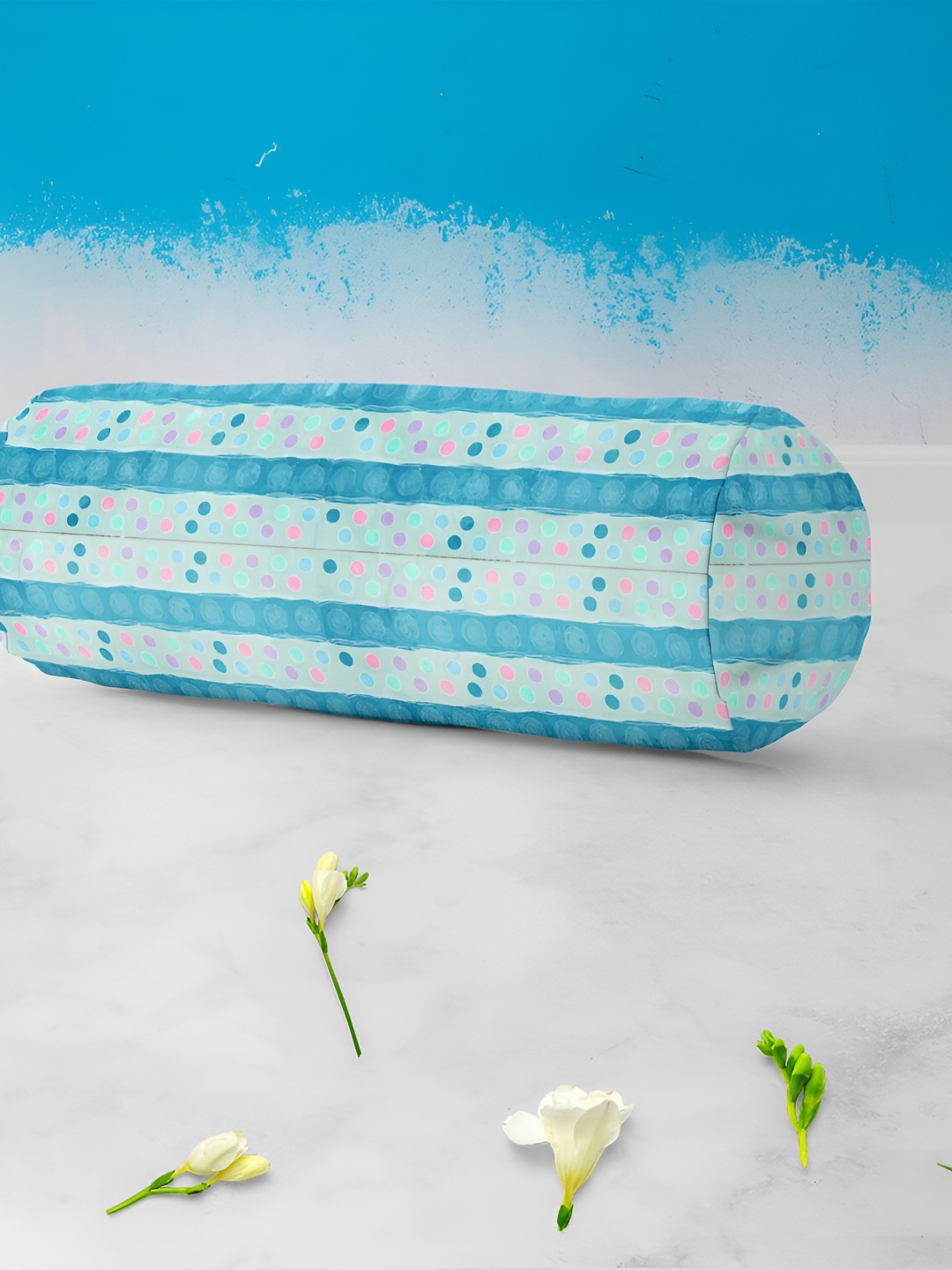 

ArtzFolio Blue 2-Pcs Printed Bolster Covers