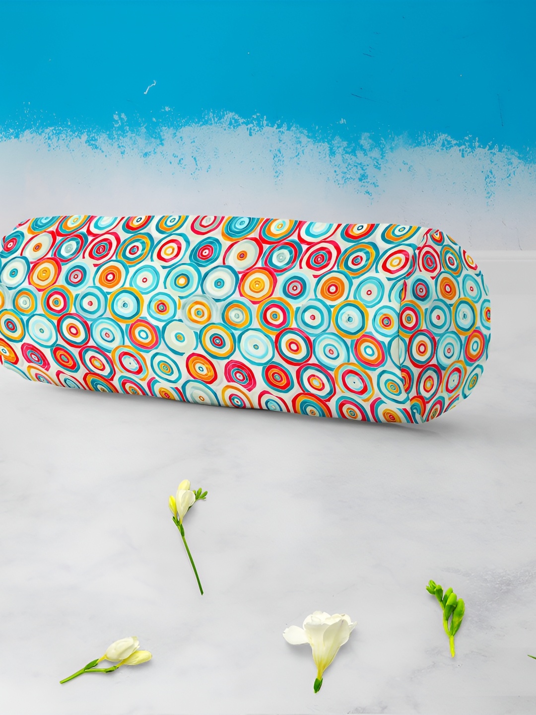 

ArtzFolio Blue Pink 2Pcs Printed Bolster Covers
