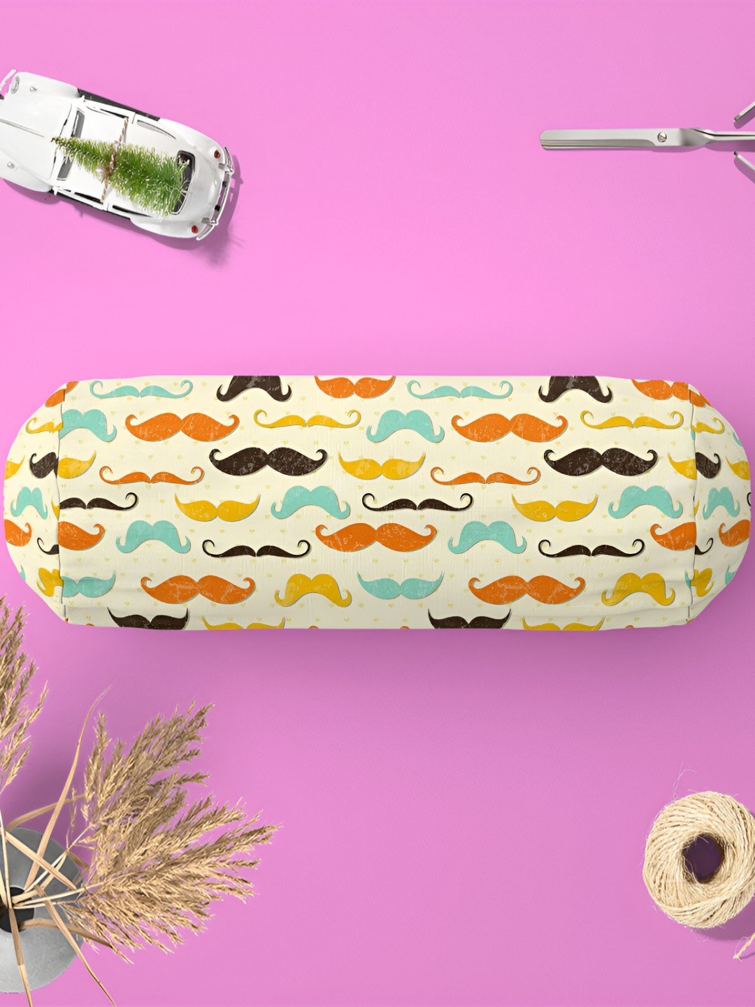 

ArtzFolio Cream & Black 2 Pieces Printed Eco-Friendly Bolster Covers
