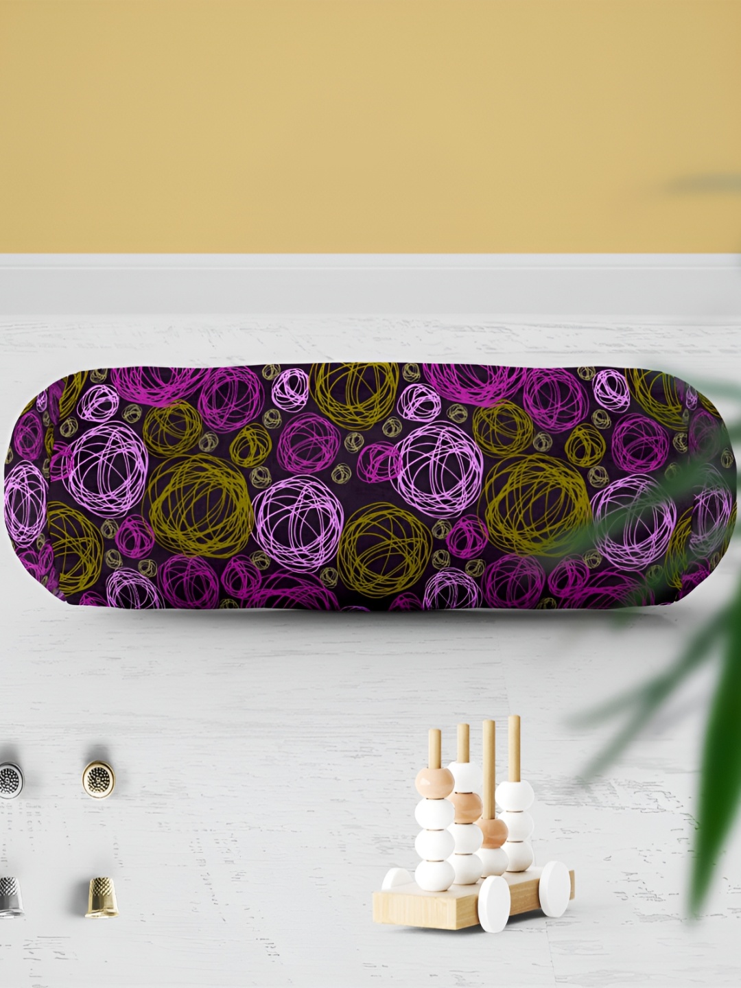 

ArtzFolio Black & Green 2 Pieces Printed Bolster Covers