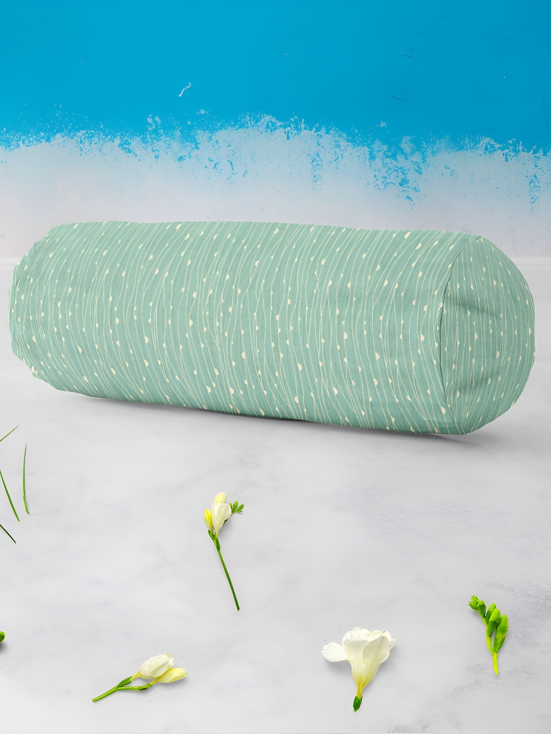 

ArtzFolio Sea Green & Cream 2 Pieces Printed Eco-Friendly Bolster Covers