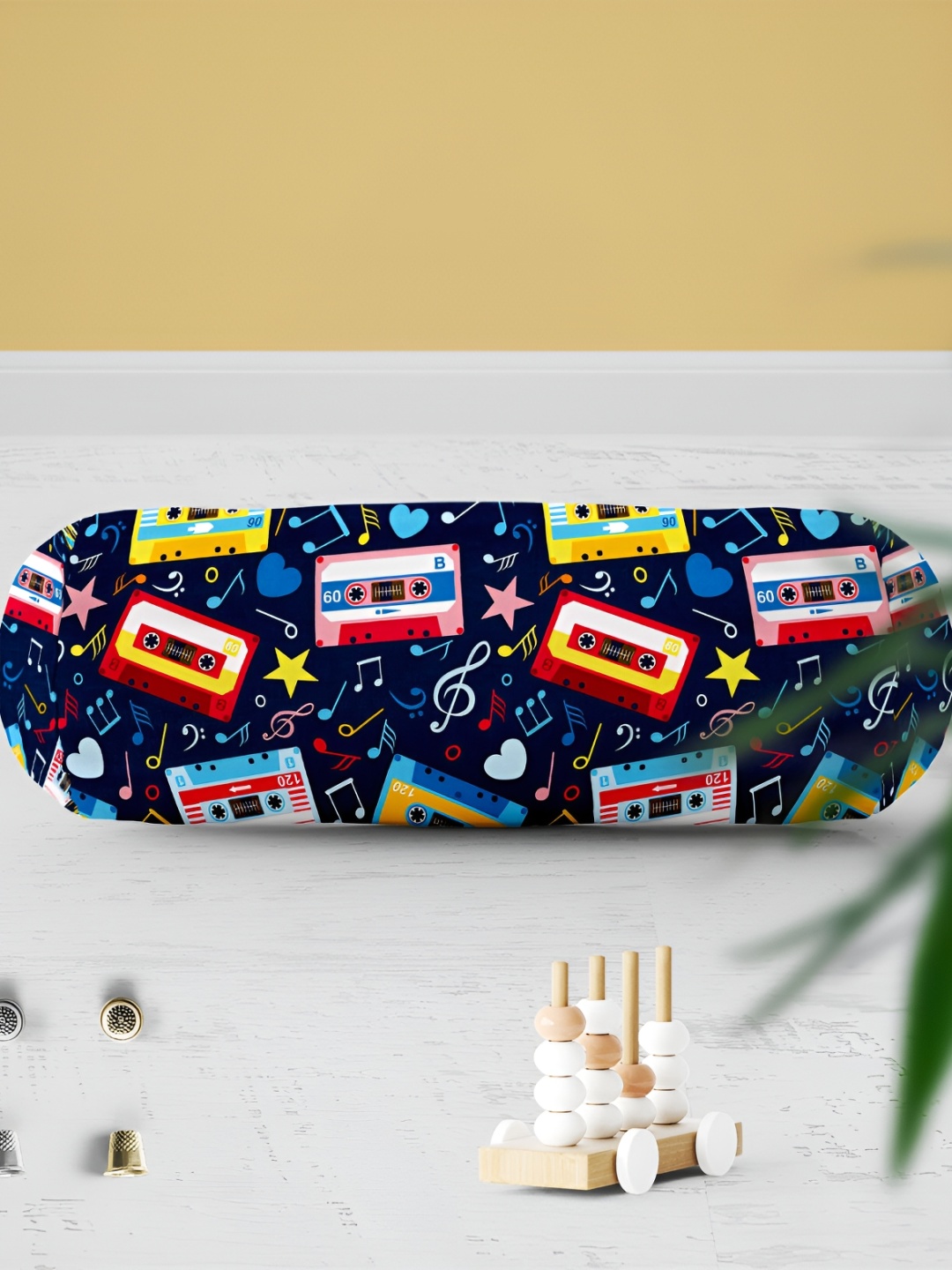 

ArtzFolio Blue & Red 2 Pieces Printed Bolster Covers