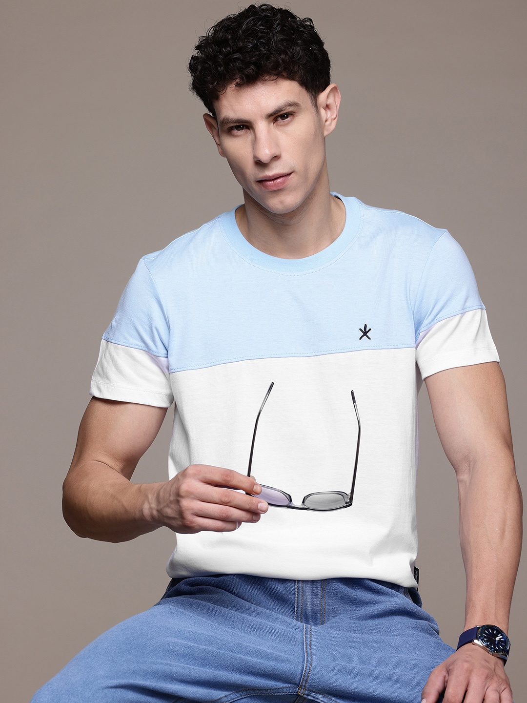

The Roadster Lifestyle Co. Colourblocked T-shirt, White