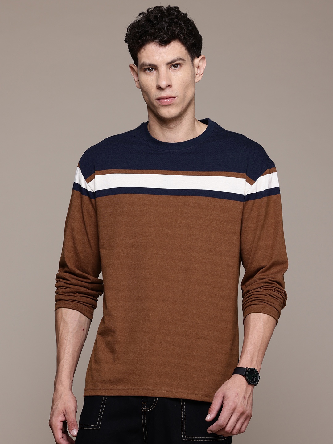 

The Roadster Lifestyle Co. Striped T-shirt, Navy blue