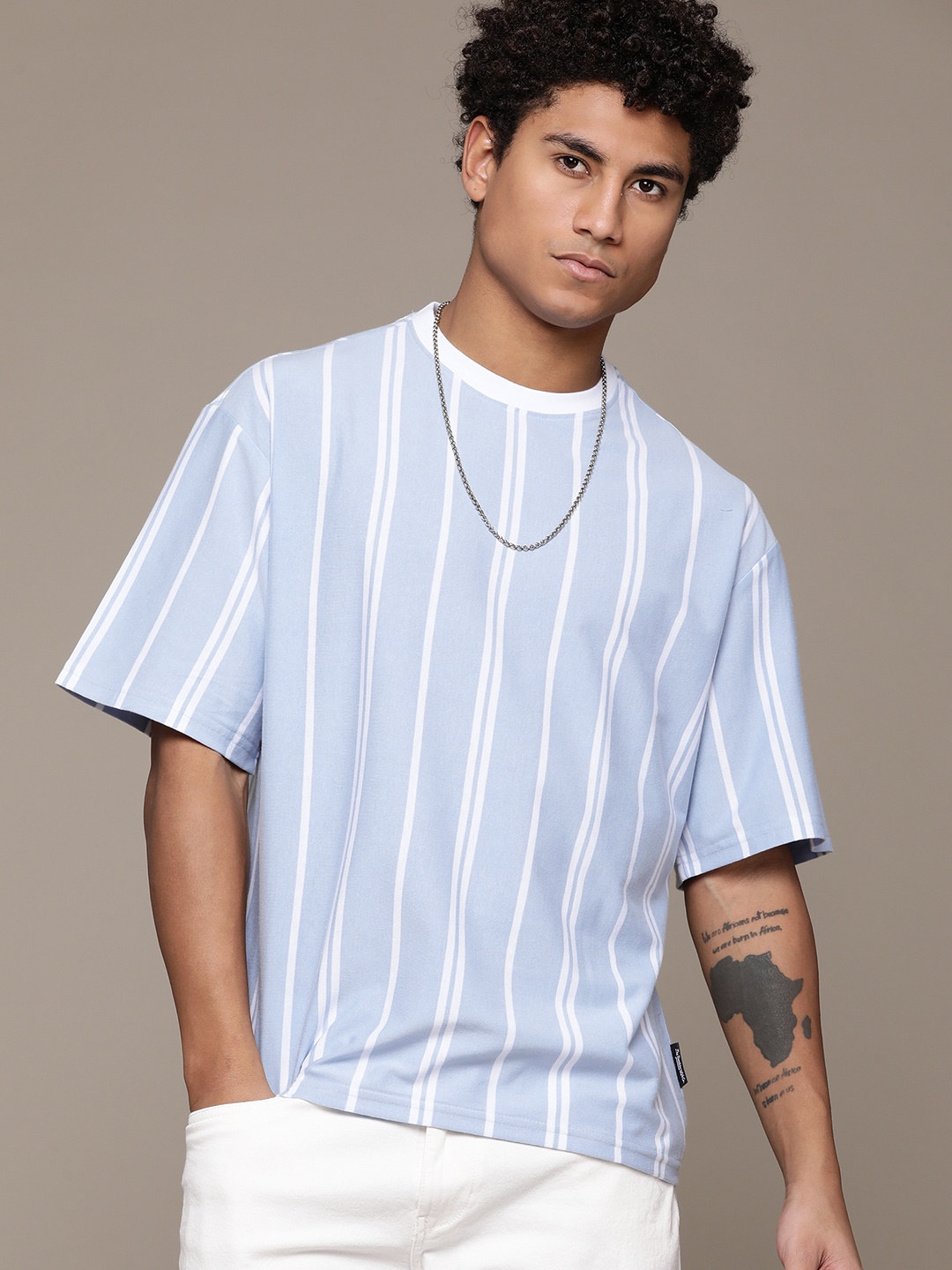 

The Roadster Lifestyle Co. Striped Relaxed T-shirt, Blue