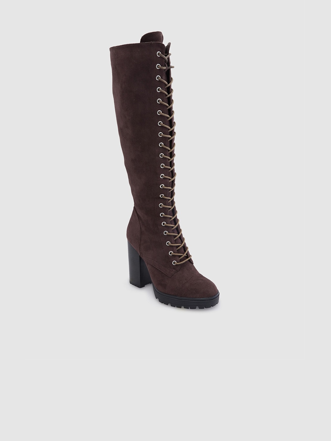 

Sole To Soul Women High-Top Block Heel Winter Boots, Brown