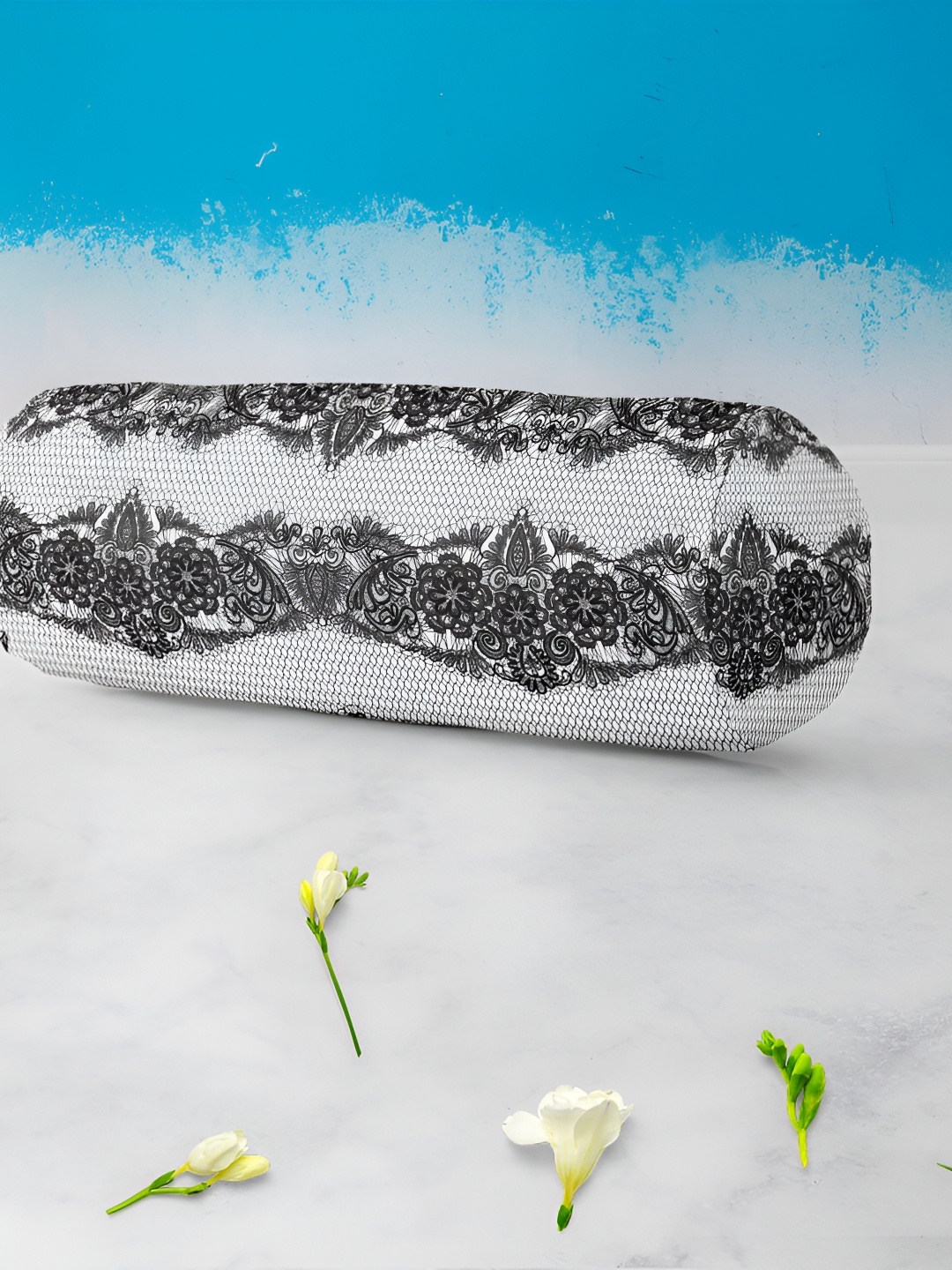 

ArtzFolio Black & Grey 2Pcs Printed Bolster Covers