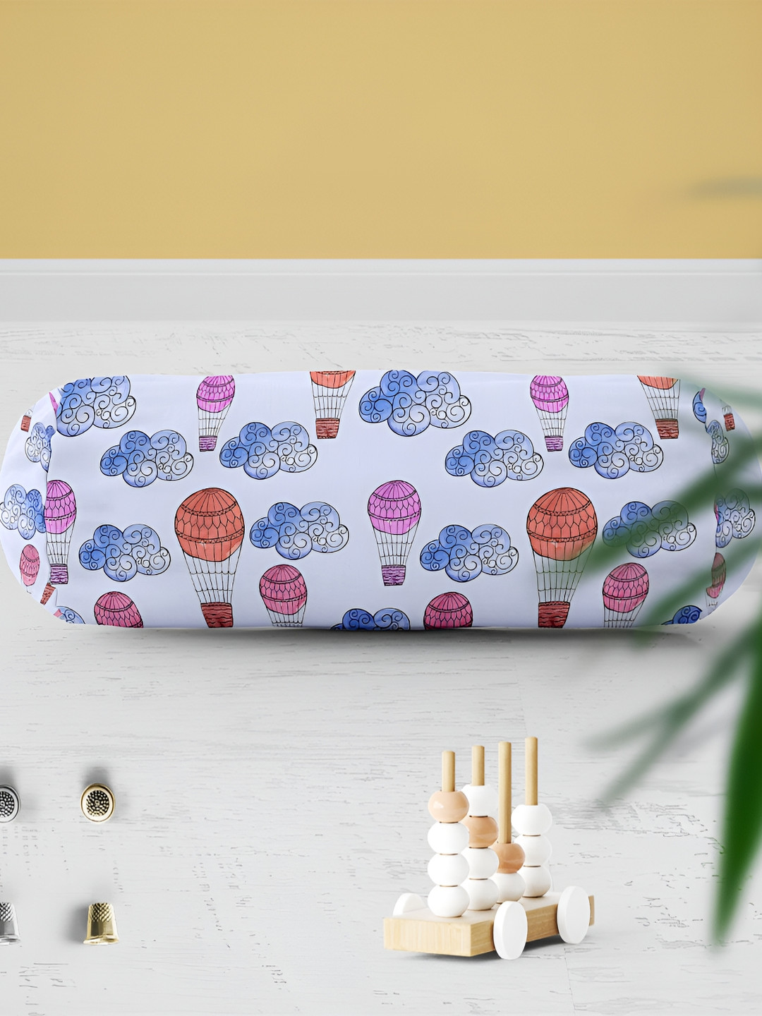 

ArtzFolio Blue & Brown 2Pcs Printed Bolster Covers