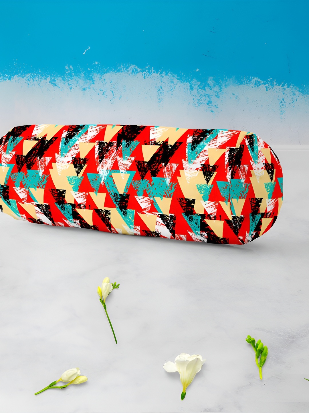 

ArtzFolio Green & Black 2Pcs Abstract Print Bolster Covers