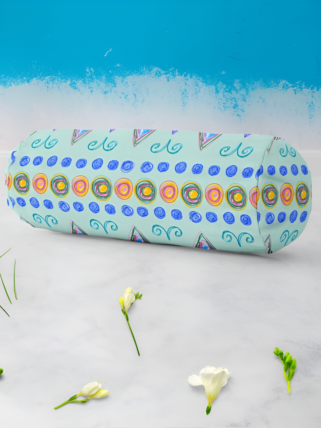 

ArtzFolio Blue & Brown 2Pcs Bolster Covers