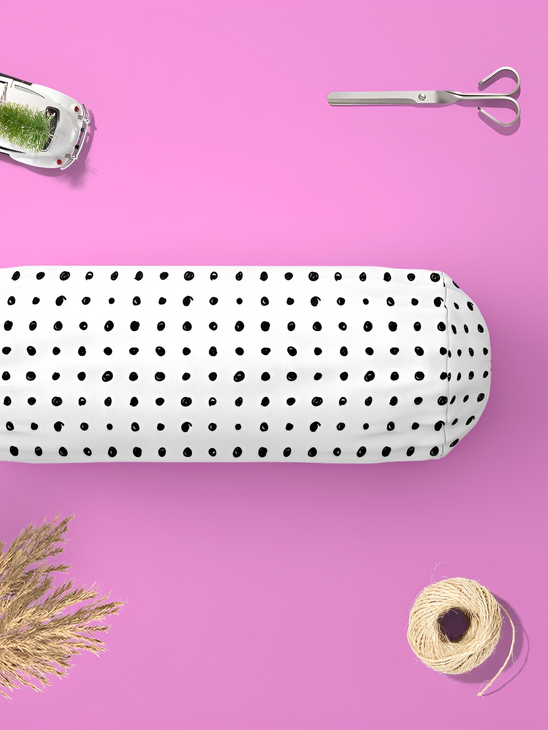 

ArtzFolio White & Black 2Pcs Printed Bolster Covers