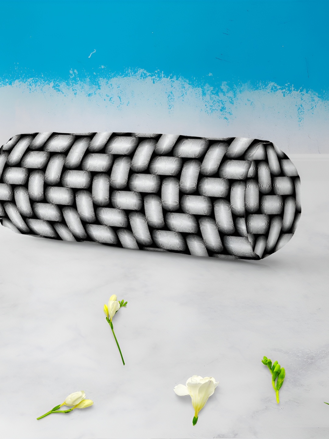 

ArtzFolio Black White 5 Pieces Geometric Printed Bolster Covers