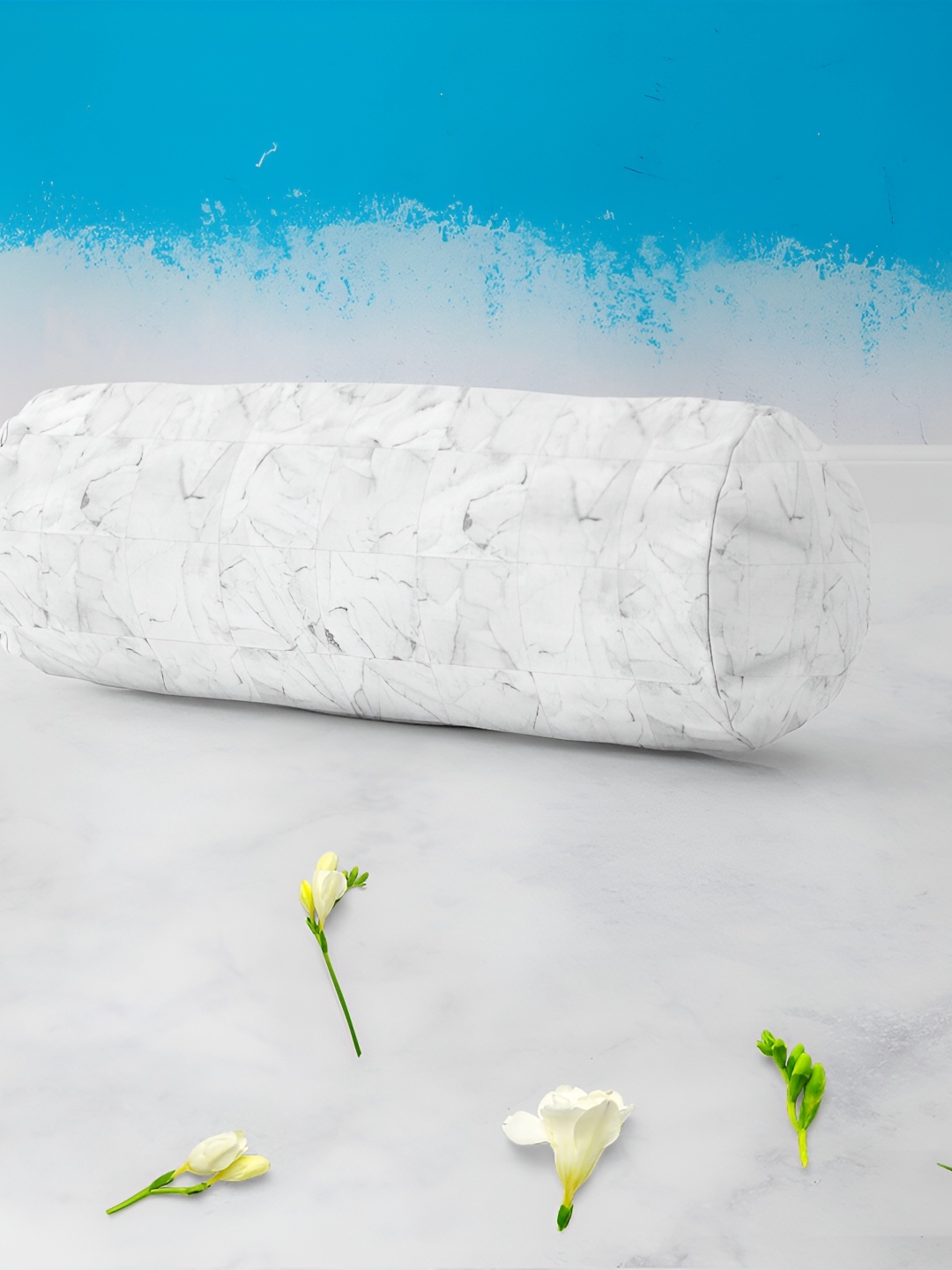 

ArtzFolio White & Grey 5 Pieces Printed Bolster Covers