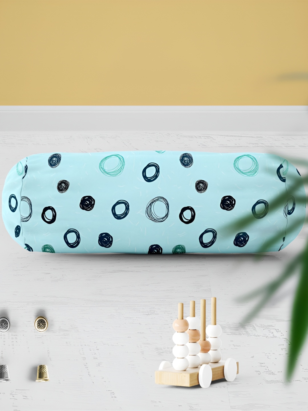 

ArtzFolio Turquoise Blue 2 Pieces Printed Bolster Covers